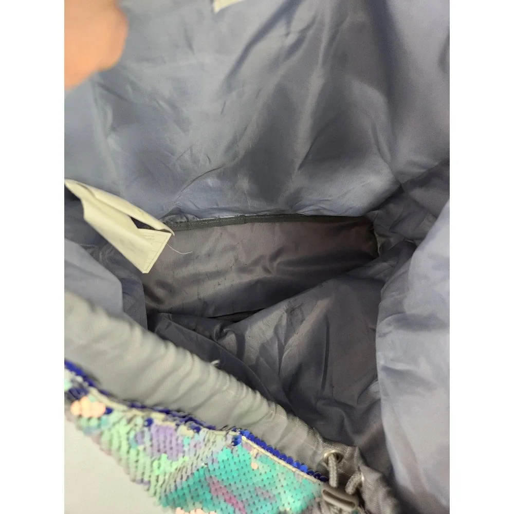 Justice Shimmer Sequin Unicorn Mermaid Iridescent School Backpack Travel Sensory